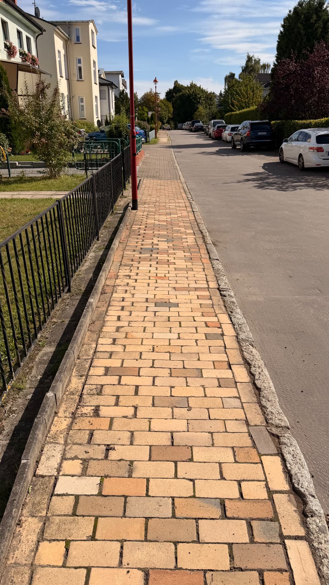 Gehweg entkrautet und gereinigt – nachher